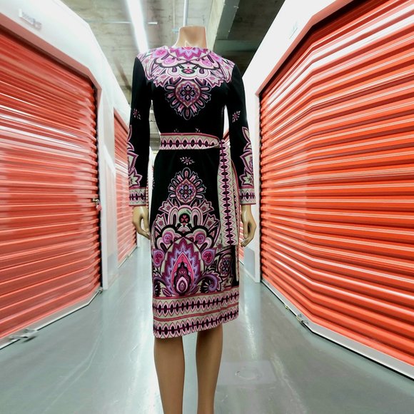 RARE Vintage Francis X designer Printed midi dress - Picture 1 of 12